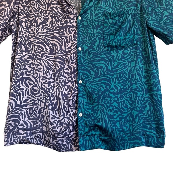 ANTHROPOLIGIE TINY POSTCARD CONTRAST COLOR BUTTON DOWN TOP SIZE SMALL - Picture 9 of 14